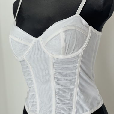 Corsetto bianco mesh DIVIDED H&M
