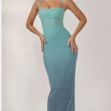 Oh Polly maxi dress turquoise UK 6 – new & unworn