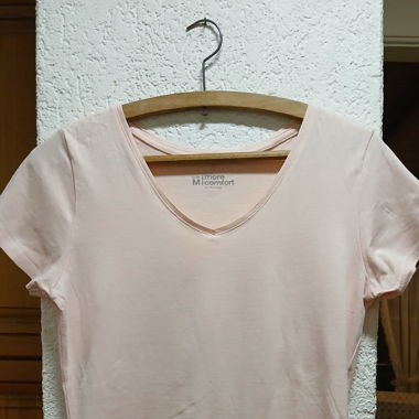 T-shirt rose claire