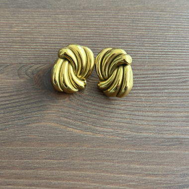 3 Gold-Colored Earrings
