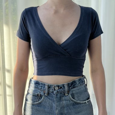 Top estivo blu navy