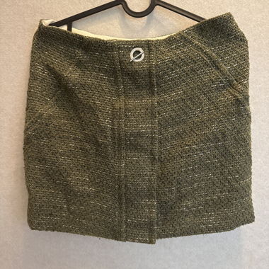 Grüner Tweed-Minirock