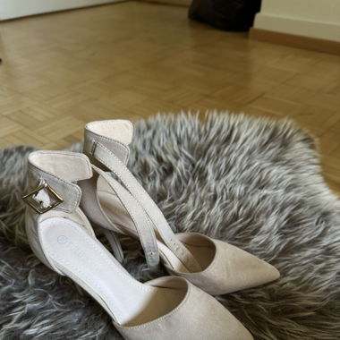 beige High Heels