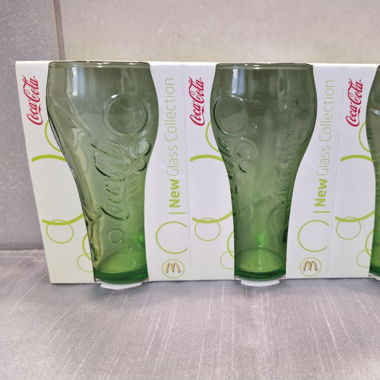 2010 McDonald's Coca Cola Glas 3 Gläser in Gelb