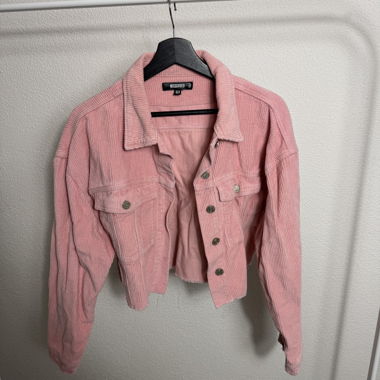 Veste en velours côtelé rose Missguided