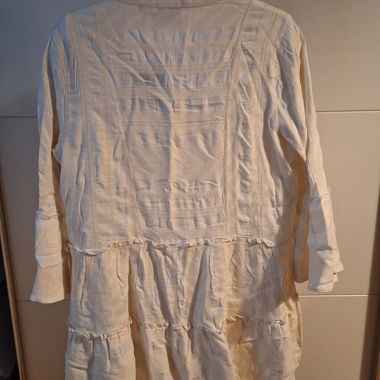 Superdry- White ruffle tunic dress (New)