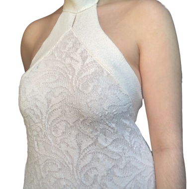 Zara weisses Sommerkleid mit Blumen-Textur