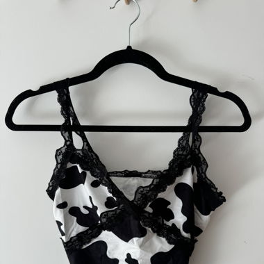 Cow print crop top