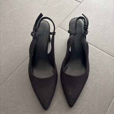 Black Slingback Pumps
