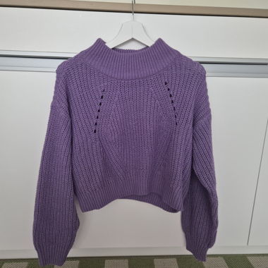 Maglione in maglia lilla