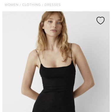 Robe thin straps by pull and bear noire