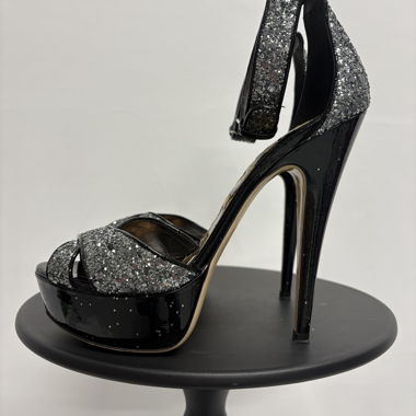 Scarpe con tacco Miu Miu glitter 38 plateau nero