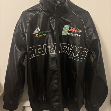 Veste de course en similicuir