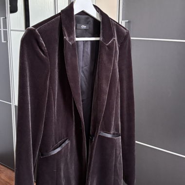 Veste en velours S. Oliver noire