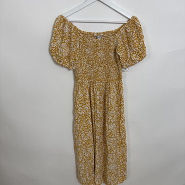 Apricot Florales Smock-Kleid