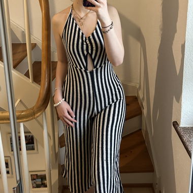 Neckholder 3/4 jumpsuit