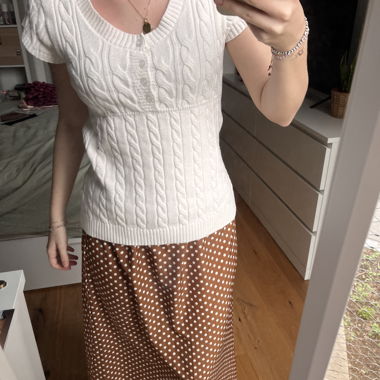 Top in maglia bianco