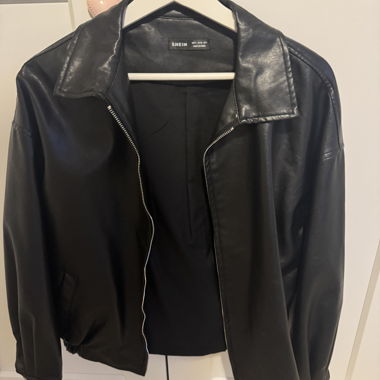 Black leather jacket