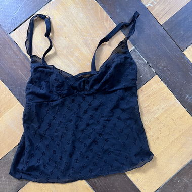 Schwarzer Camisole-Top