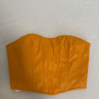 Off-shoulder orange