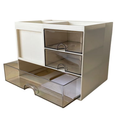Weisser Schreibtisch Organizer mit Schubladen