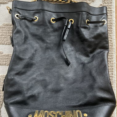 Moschino leather bucket bag