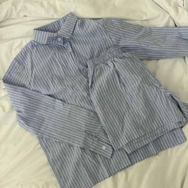 Set Shirt and Shorts blue striped 