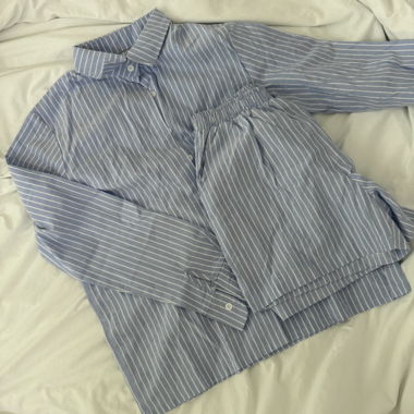 Set Shirt and Shorts blue striped 