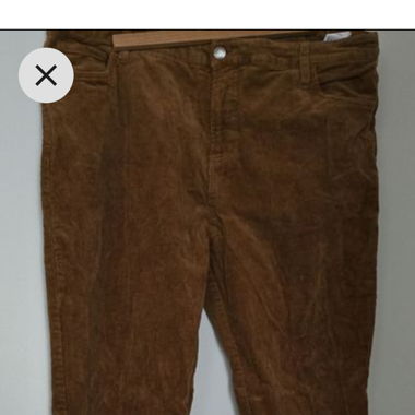 Pantalon velours côtelé brun, taille 46