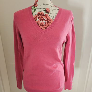 Pull col V rose ESPRIT