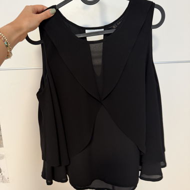 Zara Basic Black Blouse