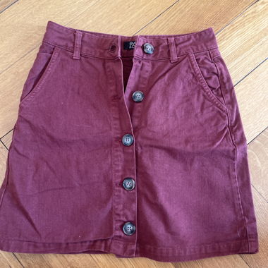 Brick Red Short Skirt