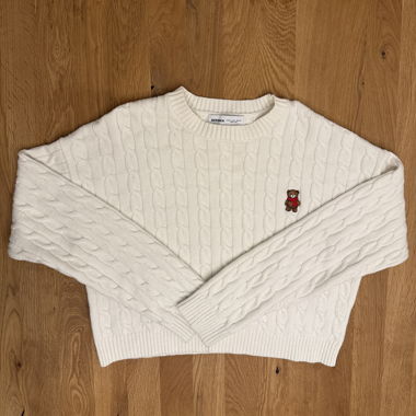 Pull en maille Bershka avec Teddy