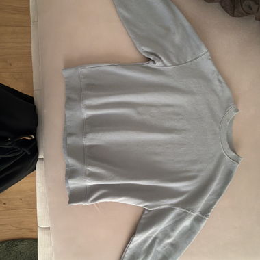 Grau-Blauer Oversized Pullover