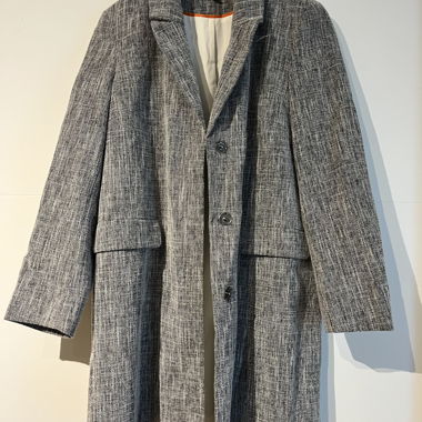 Grau melierter Longblazer