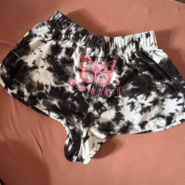 Tie-Dye Shorts with Butterfly