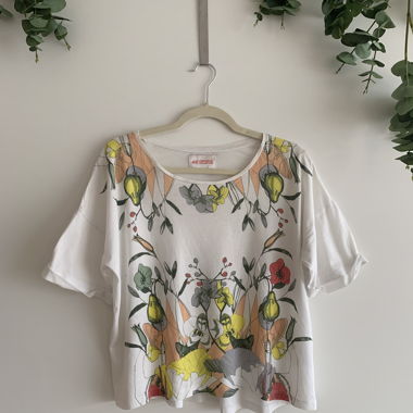 Cropped T-Shirt with Print
