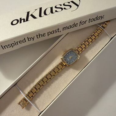 verstellbare Goldton-Uhr ohKlassy
