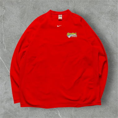 Nike red baseball crewneck sweatshirt