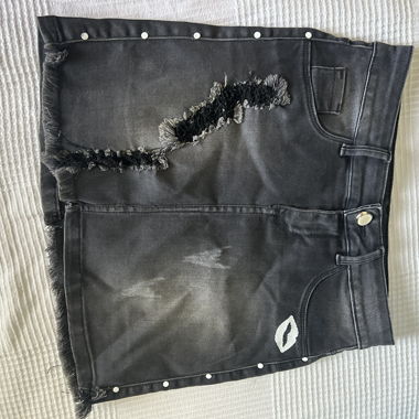 Schwarzer Jeansrock