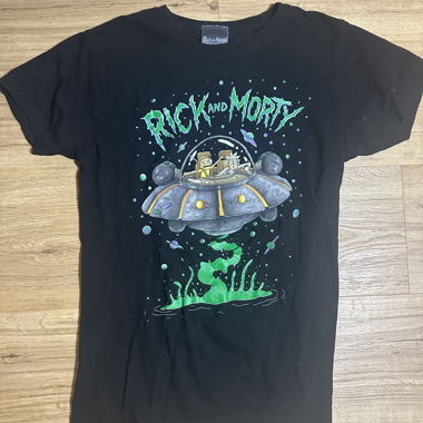 Rick and Morty schwarzes Grafik-T-Shirt M