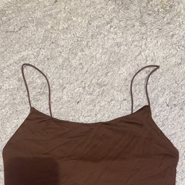 Crop top brown bershka