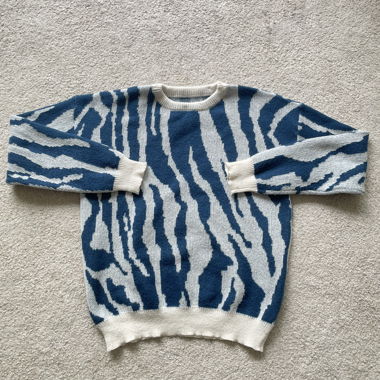 Maglione in maglia a zebra