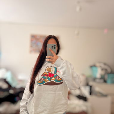 Coco Bongo Oversized White Hoodie