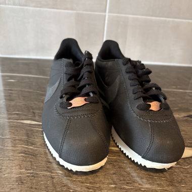 Nike Cortez Shoes in Black and Rosé Gold