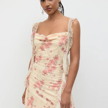 Cider Mini Dress with Ruffle XS/S