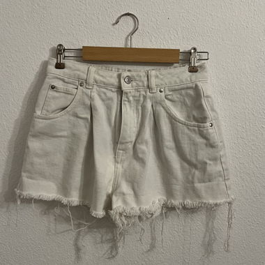 White Denim Shorts