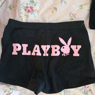 playboy Missguided set with top and shorts