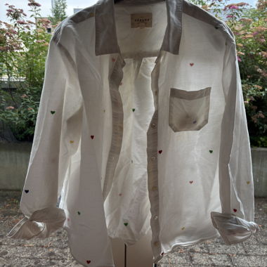 Chemise Sezane à imprimé cœur