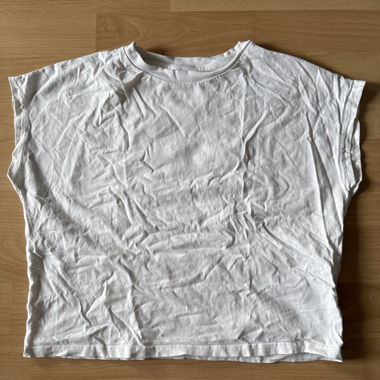 T-shirt bianco a maniche corte larghe